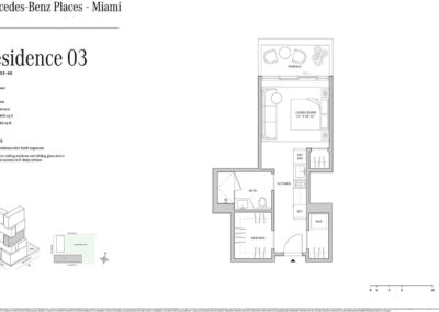 Mercedes Benz Brickell Residences Floor Plan, Residence 03