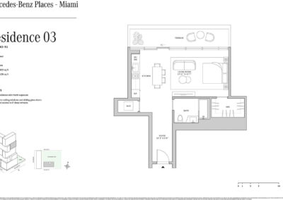 Mercedes Benz Brickell Residences Floor Plan, Residence 03