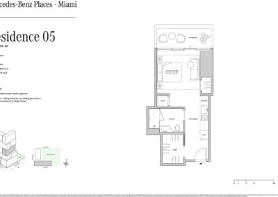 Mercedes Benz Brickell Residences Floor Plan, Residence 05