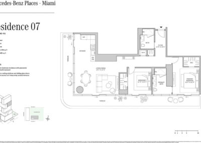 Mercedes Benz Brickell Residences Floor Plan, Residence 07