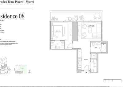 Mercedes Benz Brickell Residences Floor Plan, Residence 08