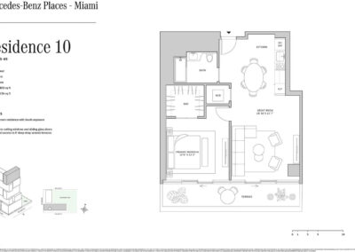 Mercedes Benz Brickell Residences Floor Plan, Residence 10