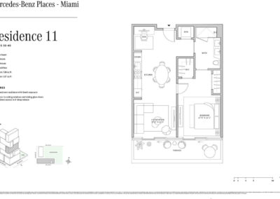 Mercedes Benz Brickell Residences Floor Plan, Residence 11