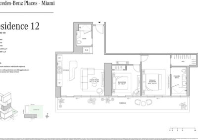 Mercedes Benz Brickell Residences Floor Plan, Residence 12